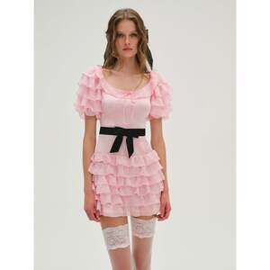 NWT For Love & Lemons Danali Mini Dress Size M/ Pink
